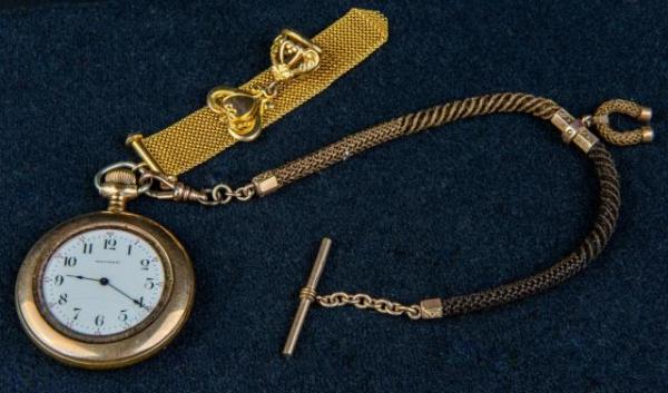 Pocket Watch With Hair Chain And Fob 994.77.1